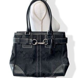 COACH 6091 シグネチャーハンプトン ショルダーバッグ ブラック COACH 6091 シグネチャーハンプトン ショルダーバッグ ブラック